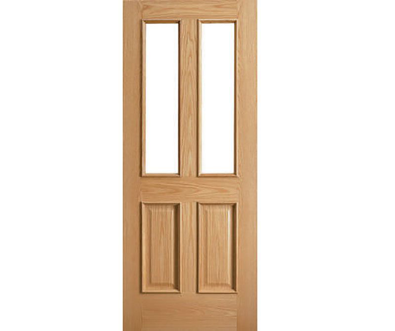 traditional 2 light door - oak