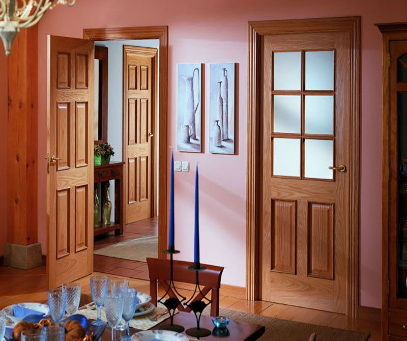 traditonal 6 panel and traditional 6 light doors - oak