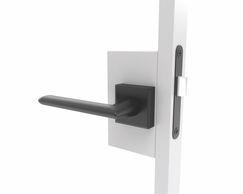 Plano style handles for steel doors