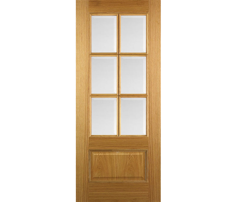 melia interior 6 light glazed door in oak